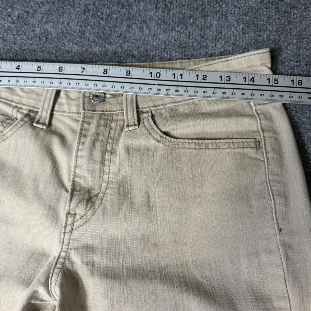 Levis 519 Low Flare Jeans Tan Khaki Stretch Denim Pants Size 7JR S Womens Y2K
